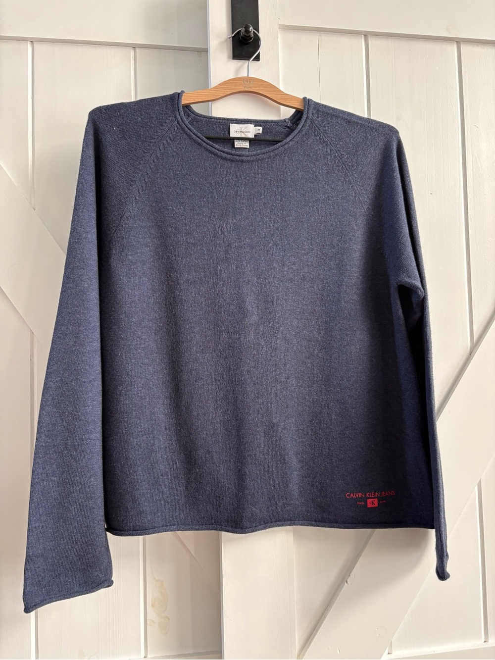 Calvin Klein Jeans Vintage Y2K 100% Cotton Navy Blue Crewneck Sweater